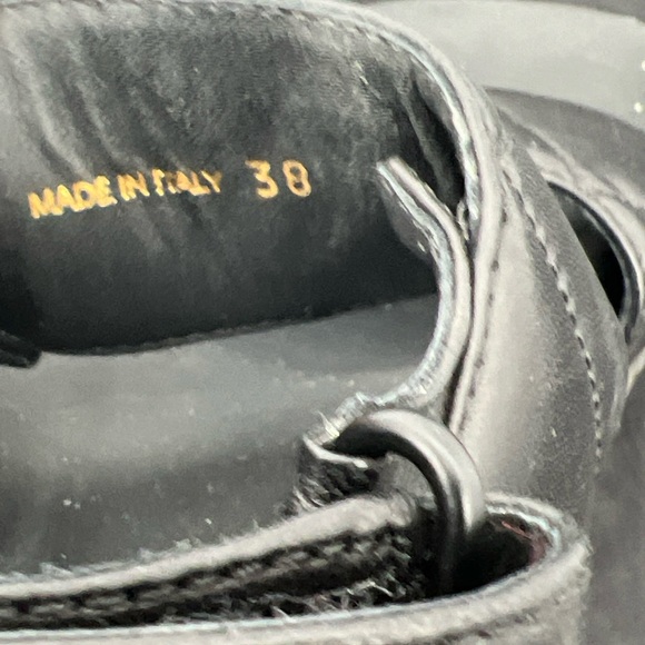 Prada Men’s Leather Slingback Platform Logo Two Strap Sandals EUR Size 38 - Picture 2 of 12